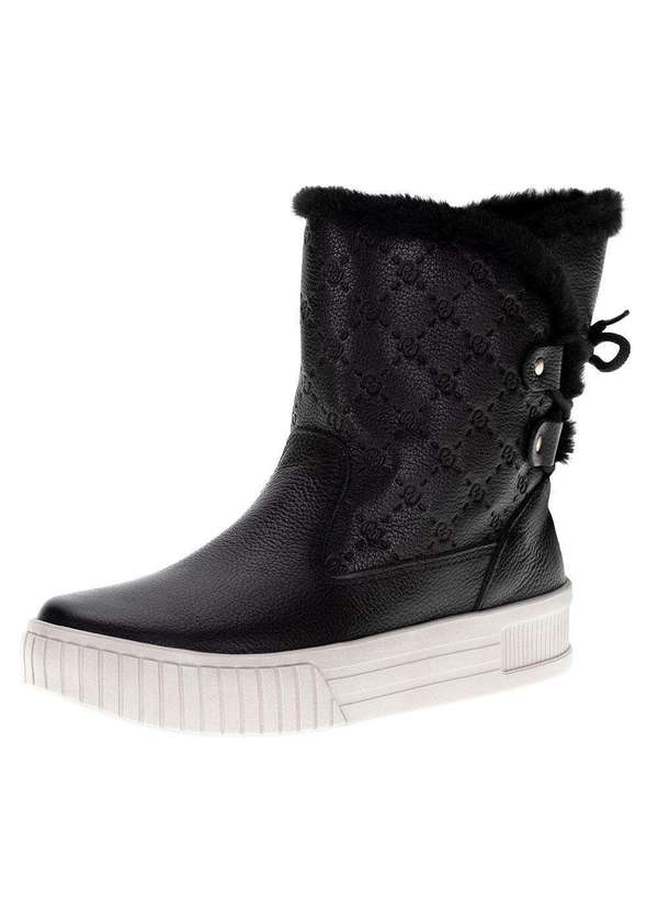 Pegada - Bota Feminina Cano Baixo Pegada 212591 - Preto 1