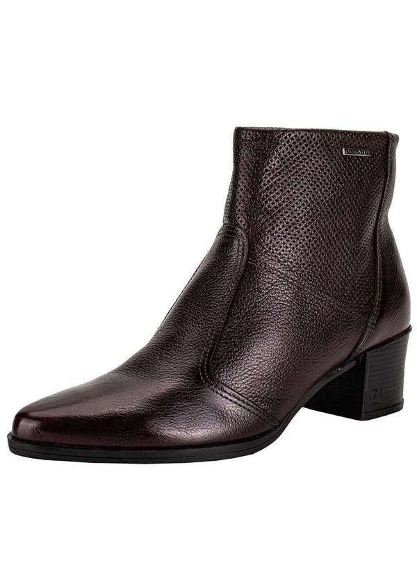 Pegada - Bota Feminina Cano Baixo Pegada 280502 Vinho 1