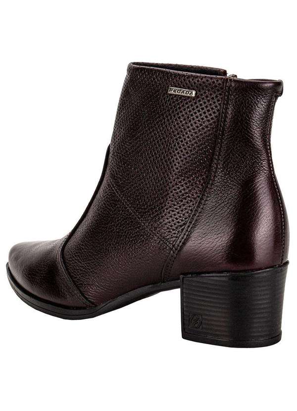 Pegada - Bota Feminina Cano Baixo Pegada 280502 Vinho 3