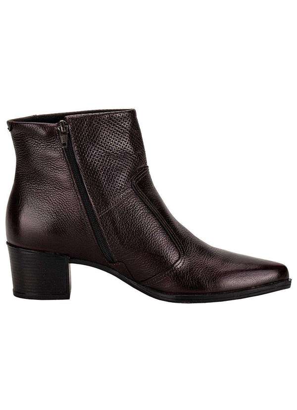 Pegada - Bota Feminina Cano Baixo Pegada 280502 Vinho 5
