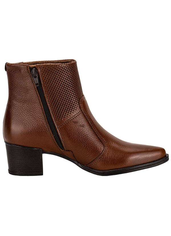 Pegada - Bota Feminina Cano Baixo Pegada 280502 Caramelo 5