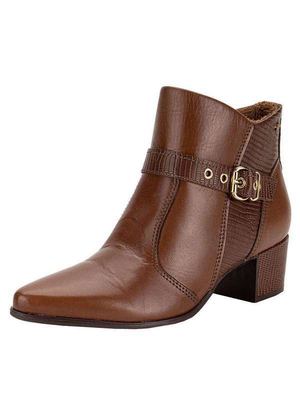 Pegada - Bota Feminina Cano Baixo Pegada 280902 - Chocolate