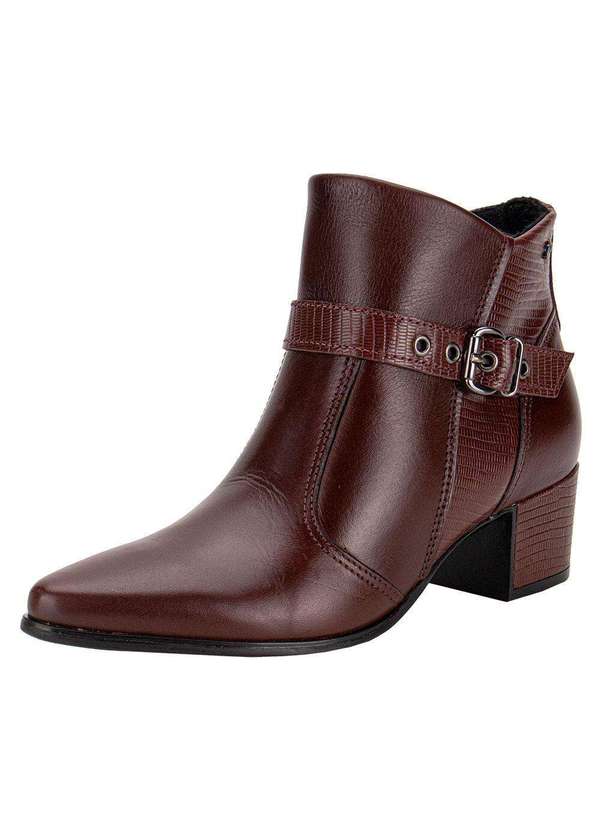 Pegada - Bota Feminina Cano Baixo Pegada 280902 - Vinho