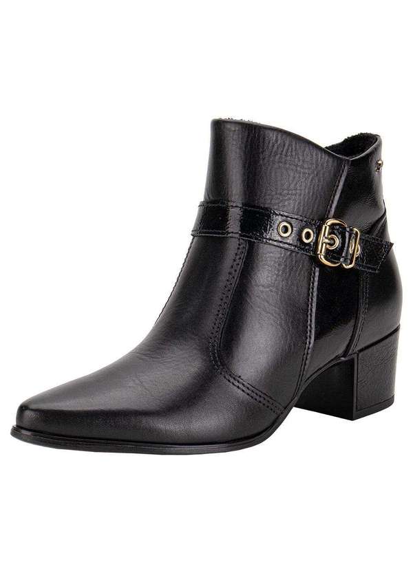Pegada - Bota Feminina Cano Baixo Pegada 280902 - Preto 01