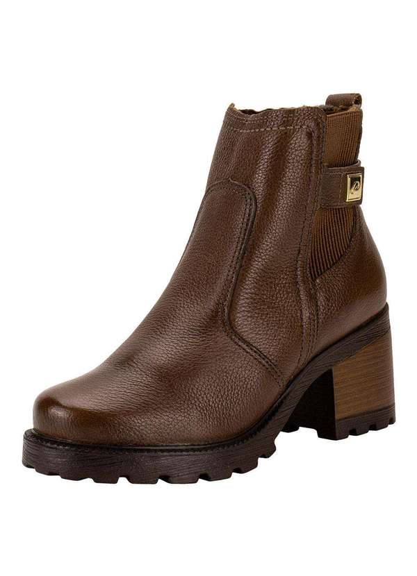 Pegada - Bota Feminina Cano Baixo Pegada 281309 Chocolate 1