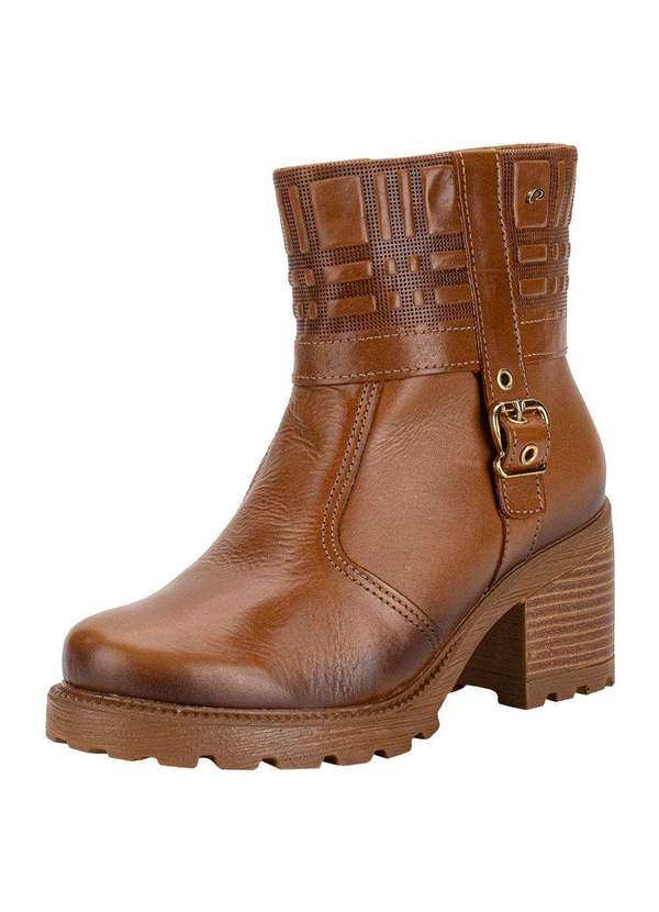Pegada - Bota Feminina Cano Baixo Pegada 281311 - Caramelo