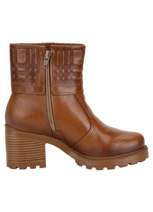 Pegada - Bota Feminina Cano Baixo Pegada 281311 - Caramelo 5