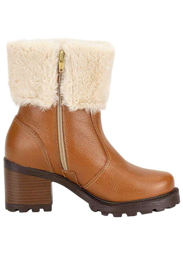 Pegada - Bota Feminina Cano Baixo Pegada 281328 Caramelo 5