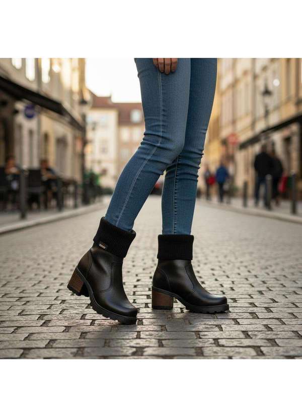 Pegada - Bota Feminina Cano Baixo Pegada 281328 Preto 01 2