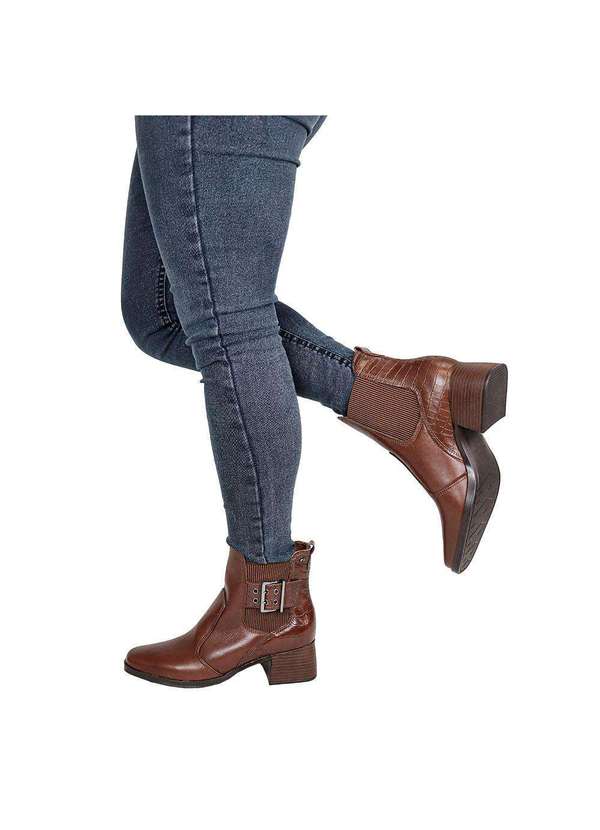 Pegada - Bota Feminina Cano Baixo Pegada 282351 - Chocolate 2
