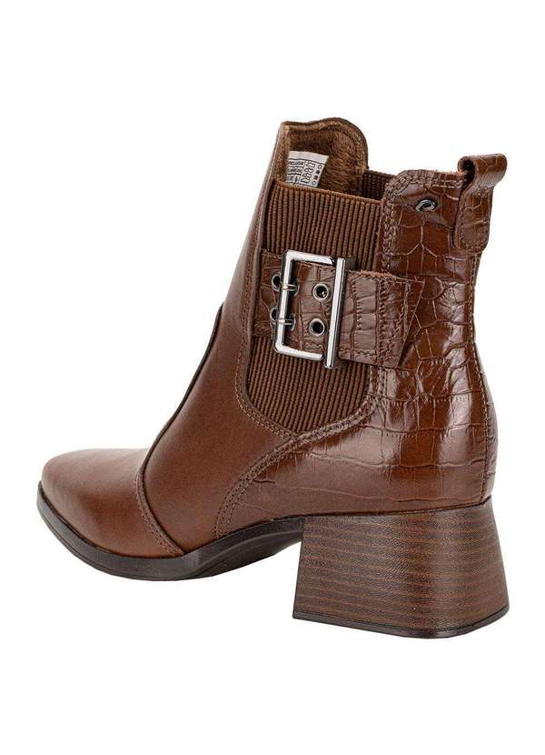 Pegada - Bota Feminina Cano Baixo Pegada 282351 - Chocolate 4
