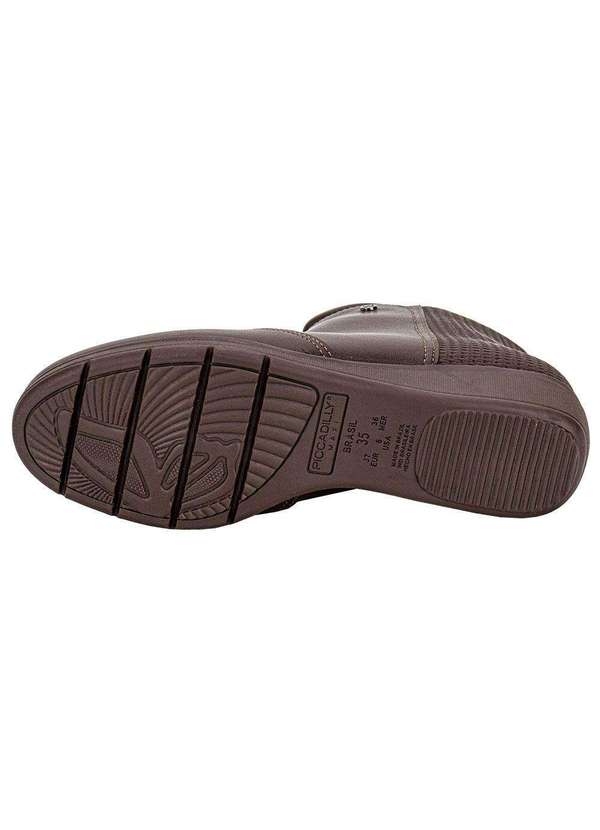 Piccadilly - Bota Feminina Cano Baixo Piccadilly 117120 Café 4