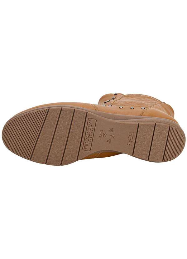 Piccadilly - Bota Feminina Cano Baixo Piccadilly 261036 Caramelo 4