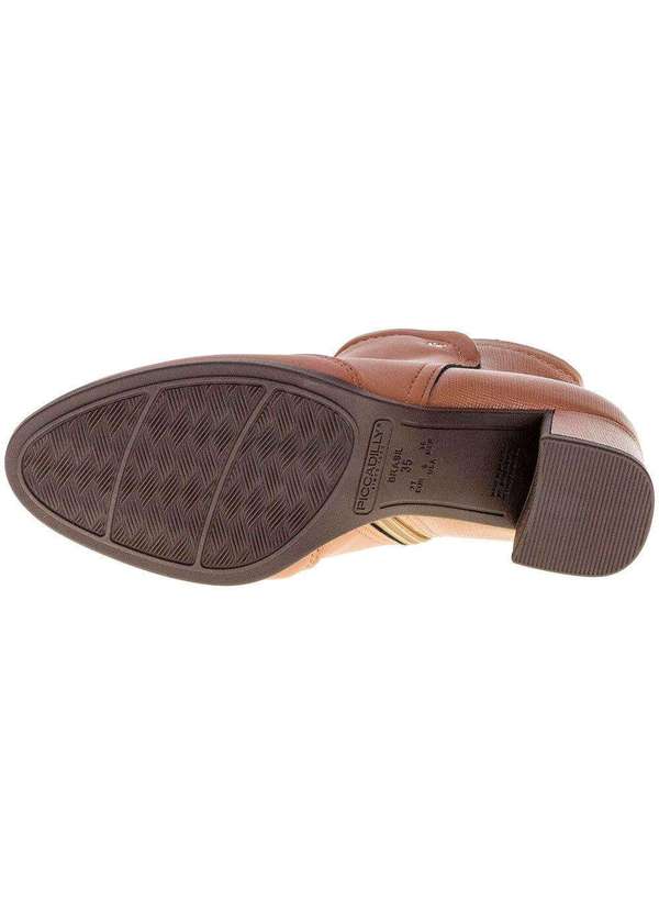 Piccadilly - Bota Feminina Cano Baixo Piccadilly - 654015 - Caramelo 4