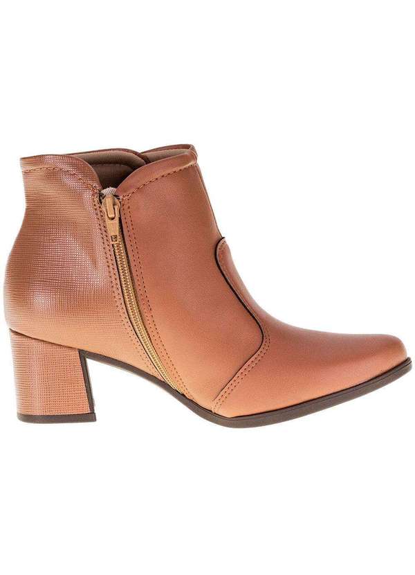 Piccadilly - Bota Feminina Cano Baixo Piccadilly - 654015 - Caramelo 5
