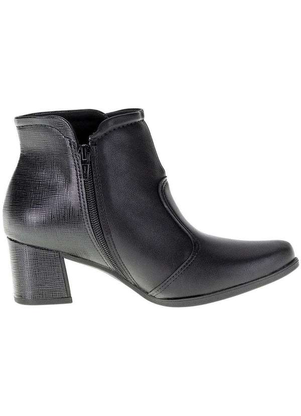 Piccadilly - Bota Feminina Cano Baixo Piccadilly - 654015 - Preto 5