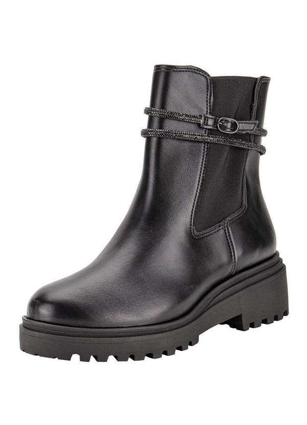 Via Marte - Bota Feminina Cano Baixo Via Marte 009009 - Preto