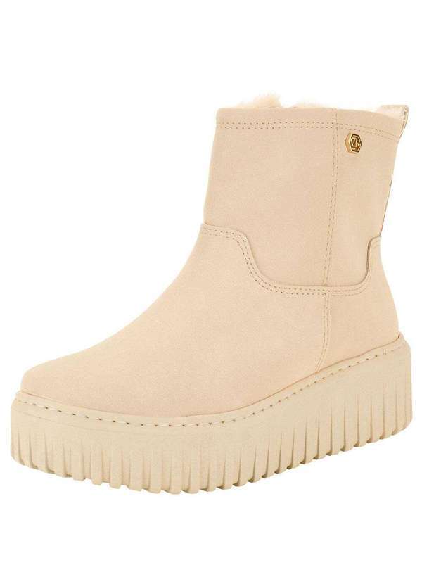 Via Marte - Bota Feminina Cano Baixo Via Marte 04701004 - Marfim