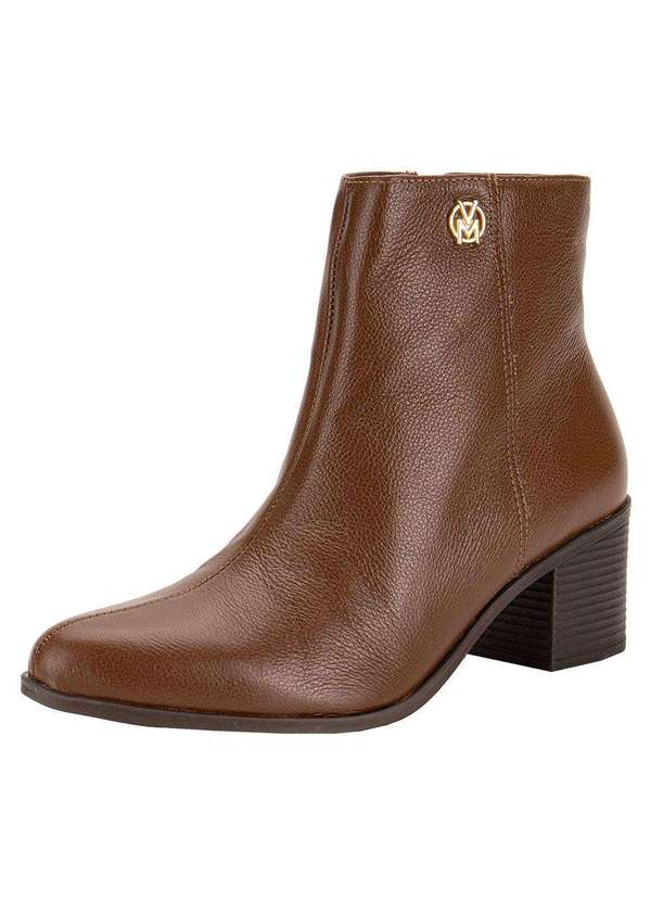 Via Marte - Bota Feminina Cano Baixo Via Marte 066010 - Café 1