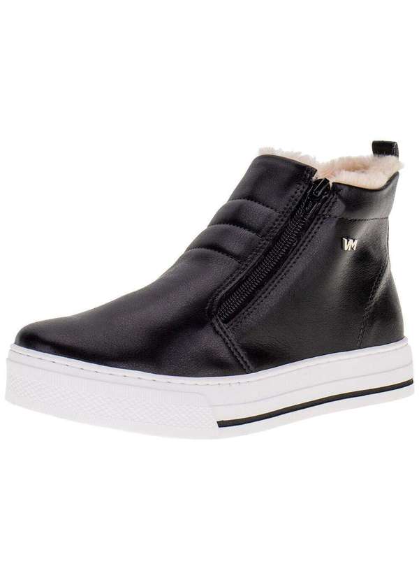 Via Marte - Bota Feminina Cano Baixo Via Marte - 211848 - Preto/Bege 1