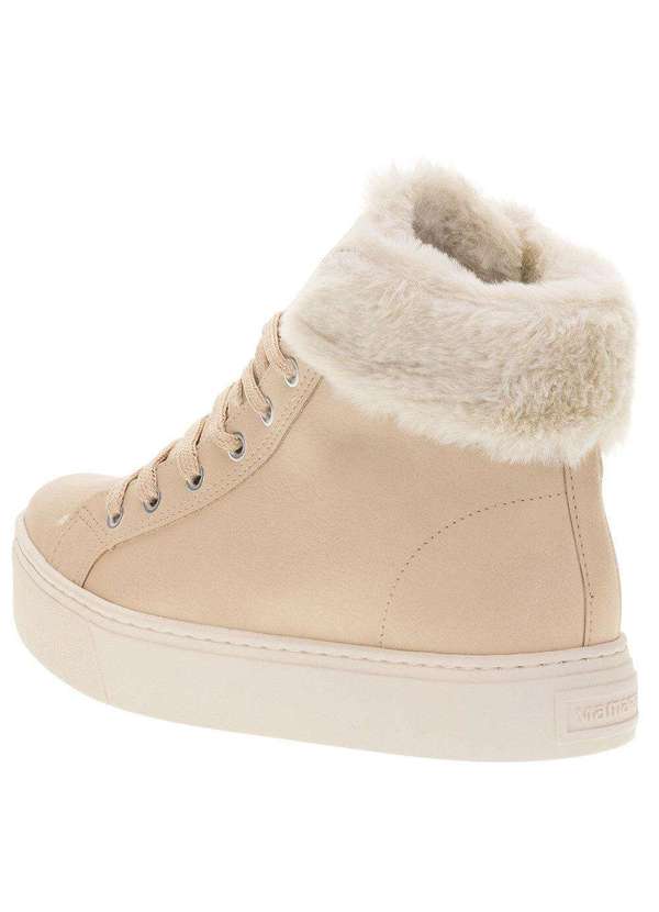 Via Marte - Bota Feminina Cano Baixo Via Marte - 223006 - Bege 3