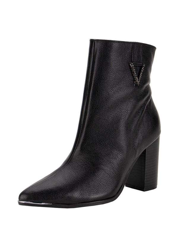Via Marte - Bota Feminina Cano Baixo Via Marte 230001 - Preto