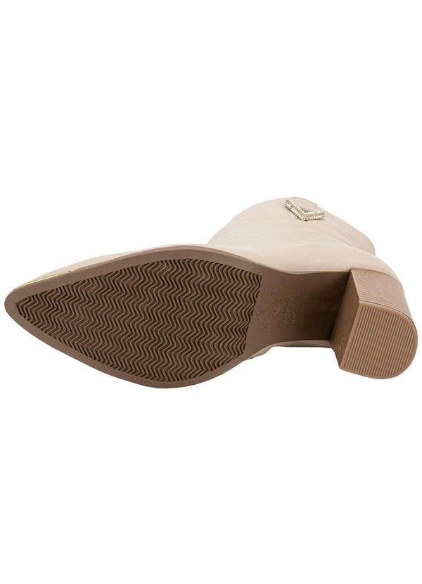 Via Marte - Bota Feminina Cano Baixo Via Marte 230001 Marfim 4