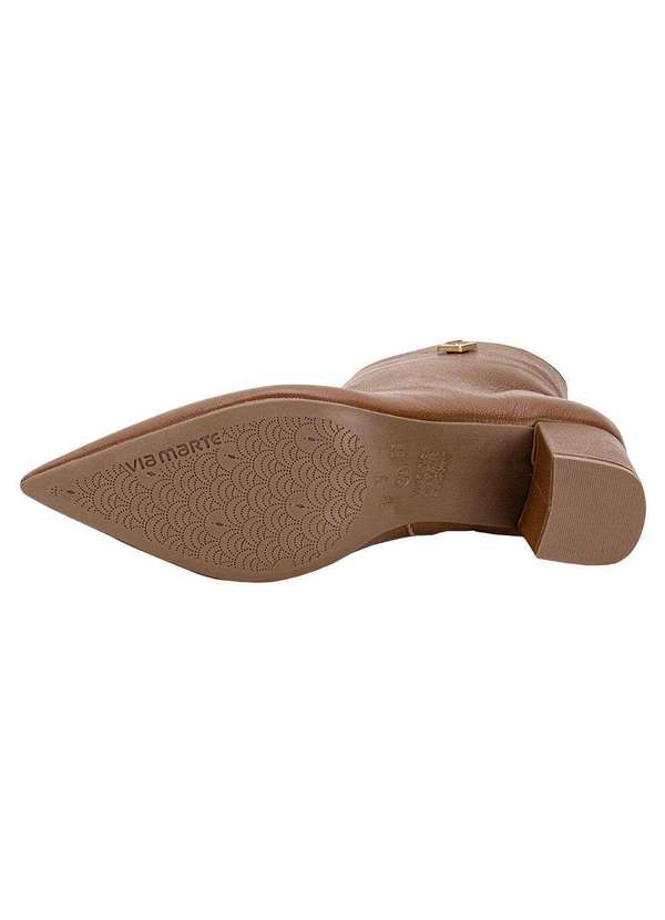 Via Marte - Bota Feminina Cano Baixo Via Marte 236003 - Caramelo 4