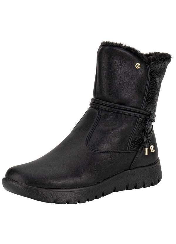 Piccadilly - Bota Feminina Cano Baixo Vicky Piccadilly 950043 Preto