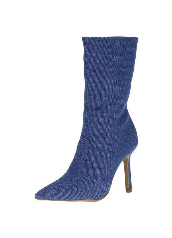Yes Shoes - Bota Feminina Cano Médio Jeans Yes Shoes - 7995411 - Jeans