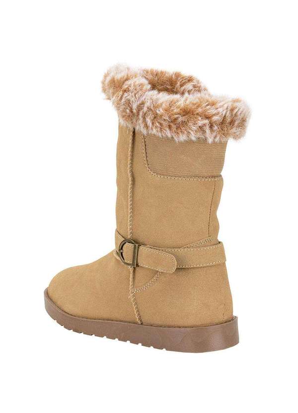 Mooncity - Bota Feminina Cano Médio Mooncity 70808 Bege 3