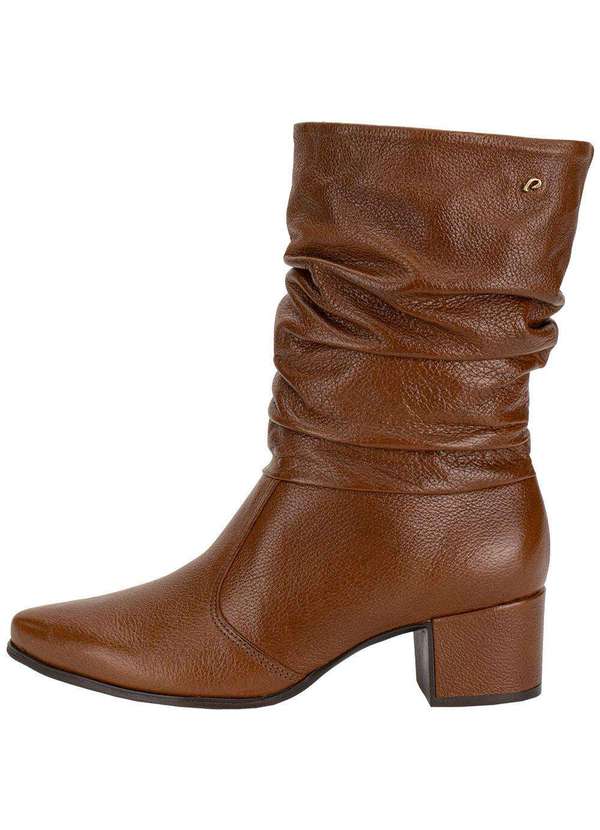 Pegada - Bota Feminina Cano Médio Pegada 280901 Caramelo