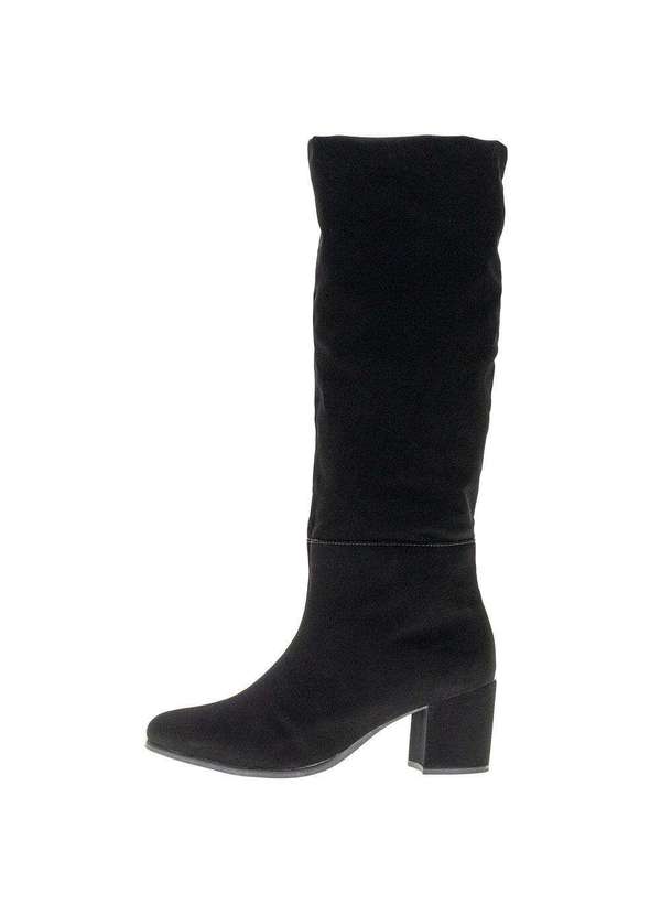 Villa Rosa - Bota Feminina Cano Médio Villa Rosa - 25088 - Preto/Nobuck 2