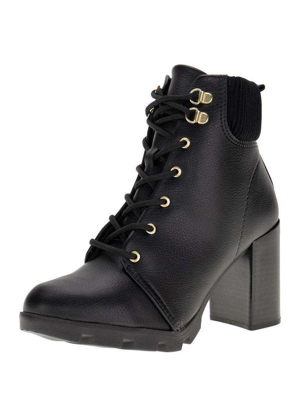 Bota Feminina Coturno Beira Rio 9074103 Preto Clovis Calcados