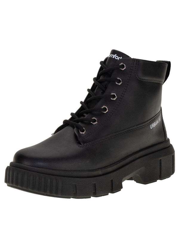 Comfortflex - Bota Feminina Coturno Comfortflex 2378302 - Preto