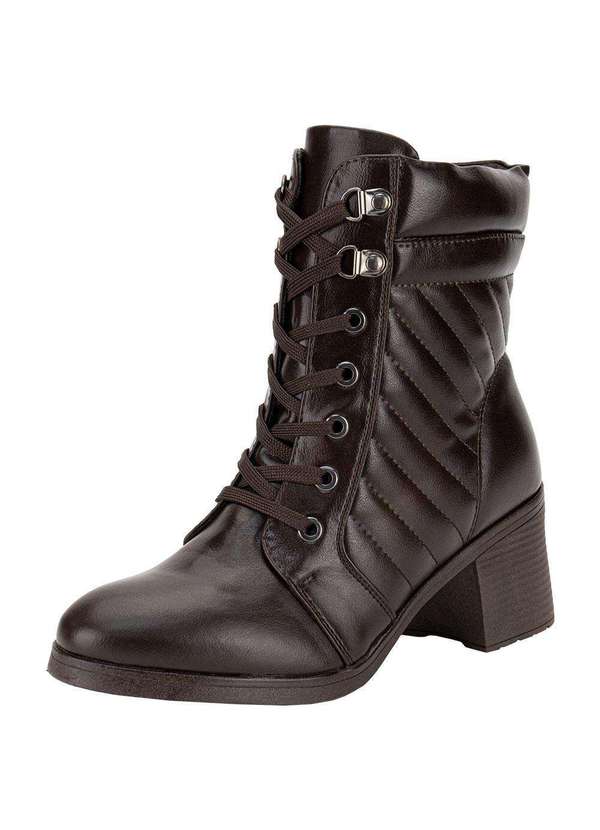 Mooncity - Bota Feminina Coturno Mooncity 73202 Café