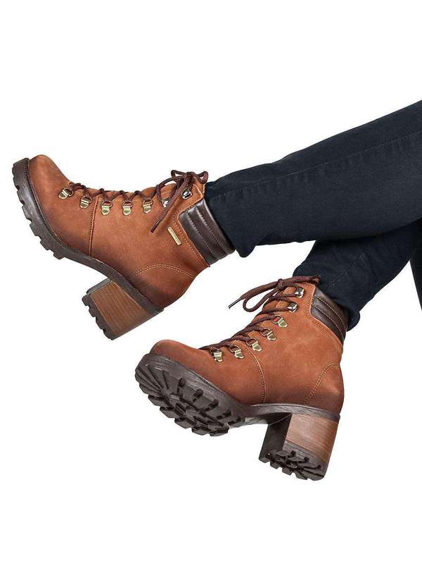 Pegada - Bota Feminina Coturno Pegada 281321 Caramelo 2