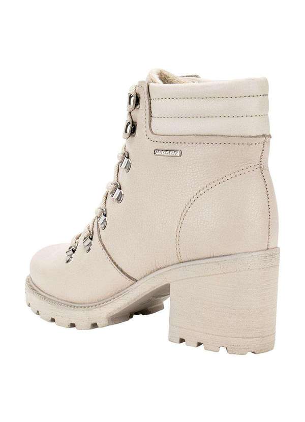 Pegada - Bota Feminina Coturno Pegada 281321 Marfim 4