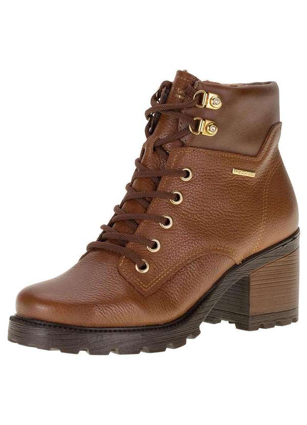 Pegada - Bota Feminina Coturno Pegada - 281329 - Caramelo