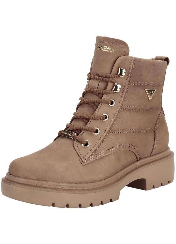 Pegada - Bota Feminina Coturno Pegada 282402 - Camel