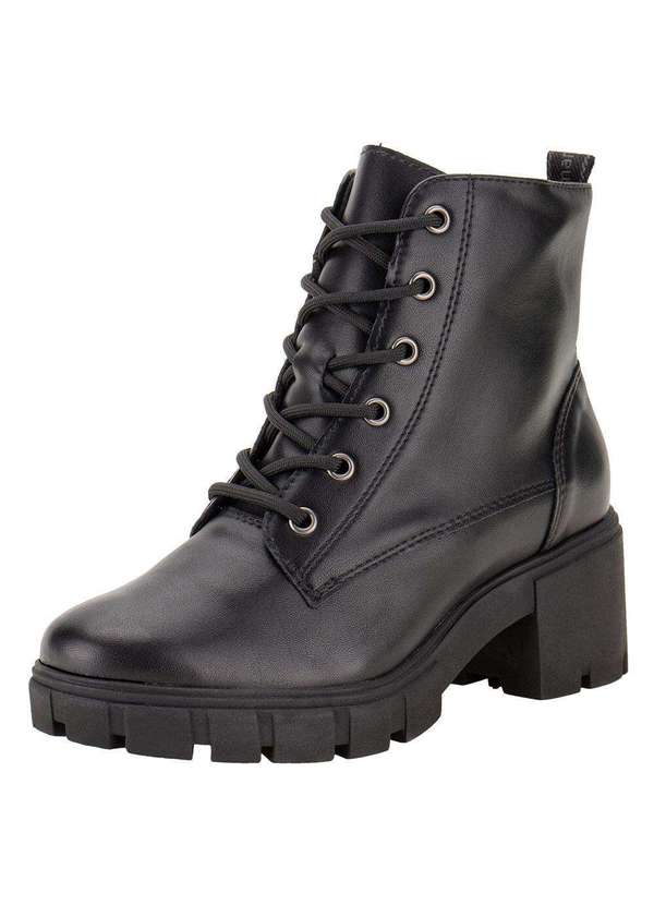 Via Marte - Bota Feminina Coturno Via Marte 001002 - Preto