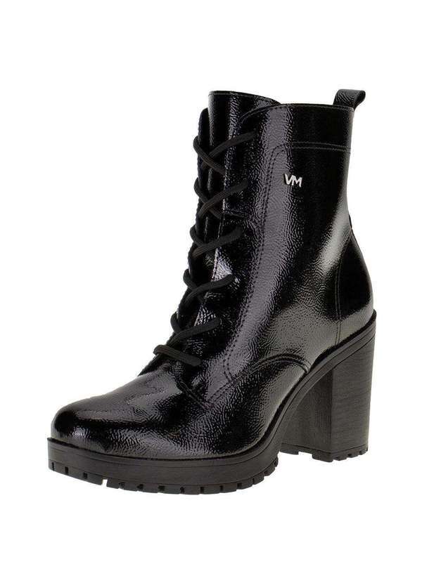 Via Marte - Bota Feminina Coturno Via Marte - 231610 - Verniz/Preto