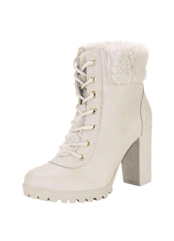 Via Marte - Bota Feminina Coturno Via Marte 234605 - Marfim
