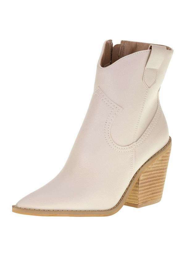 Suzana Santos - Bota Feminina Country Cano Baixo Suzana Santos - 356054799 - Marfim