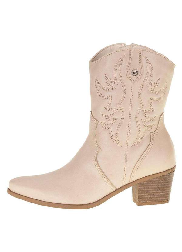 Via Marte - Bota Feminina Country Cano Baixo Via Marte - 231105 - Natural 2