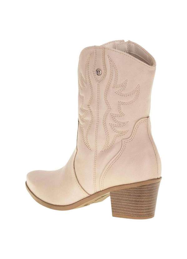 Via Marte - Bota Feminina Country Cano Baixo Via Marte - 231105 - Natural 3