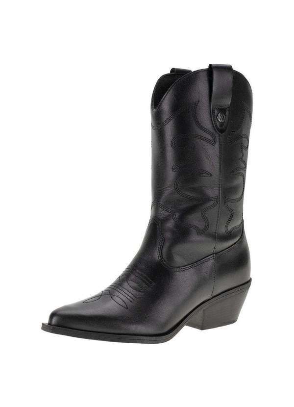 Bottero - Bota Feminina Country Cano Médio Bottero - 346301 - Preto