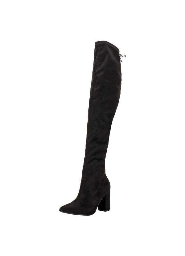 Via Marte - Bota Feminina Over The Knee Via Marte 021014 - Preto/Camurça