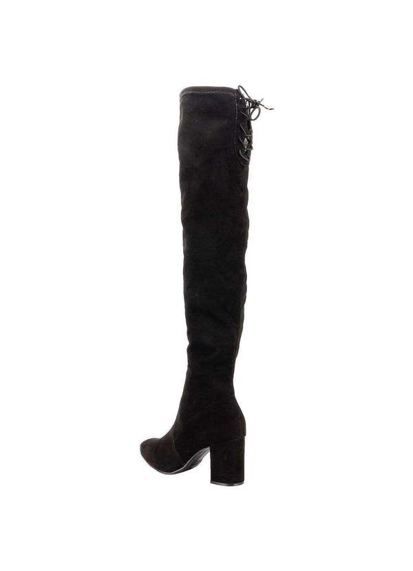 Via Marte - Bota Feminina Over The Knee Via Marte 024001 - Preto/Camurça 3