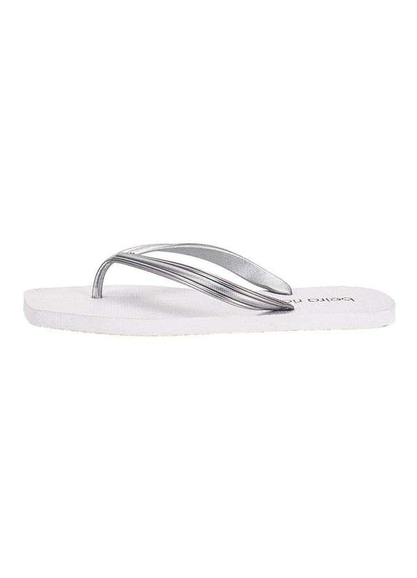 Beira Rio - Chinelo Feminino Beira Rio 8556900 - Branco/Prata 3